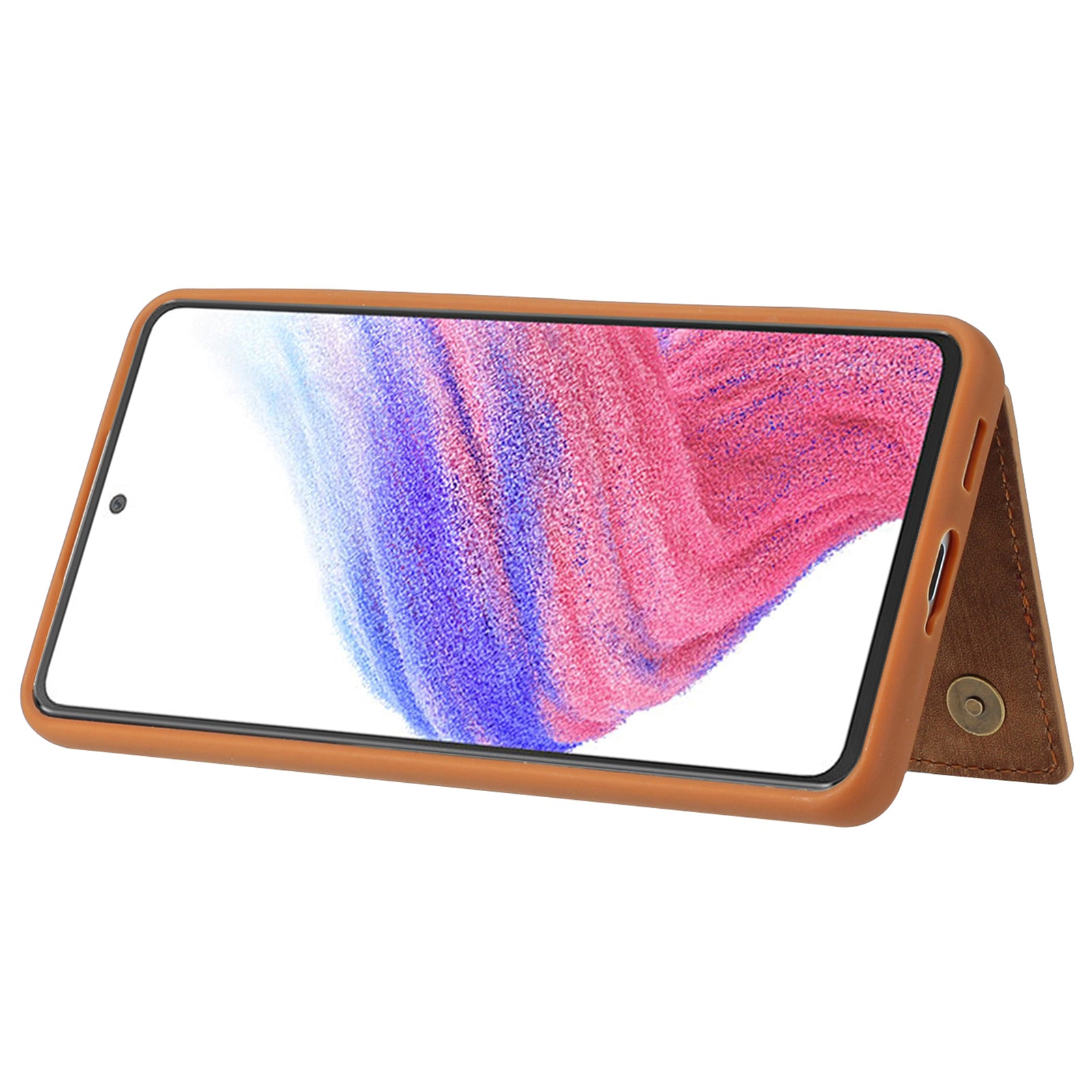 For Samsung Galaxy A52 4G 5G A52s 5G Dual Card Holder Magnetic Phone Case PU Leather Coated TPU Kickstand Protective Cover with Strap For Samsung Galaxy A52 4G 5G A52s 5G Dual Card Holder Magnetic Phone Case PU Leather Coated TPU Kickstand Protective Cover with Strap